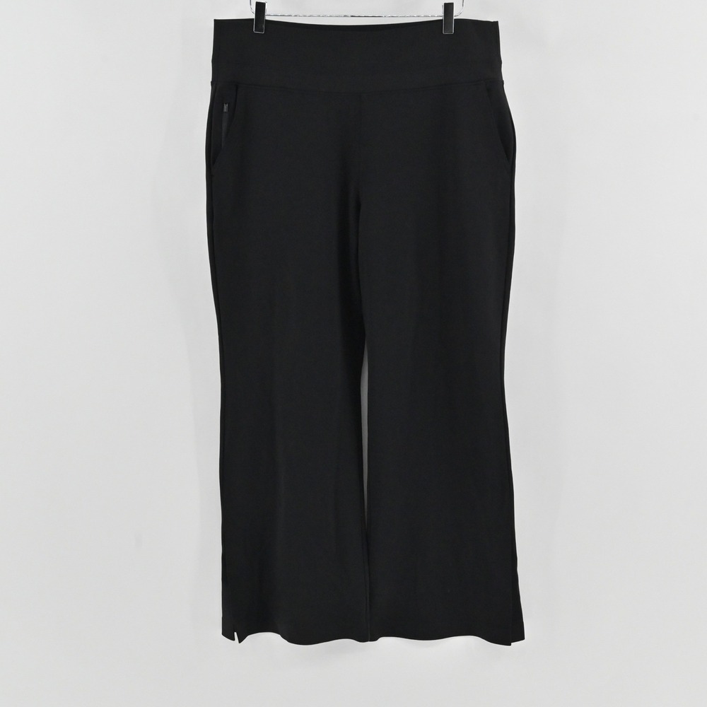 Athleta Venice High Rise Wide Leg Pant Womens Size XL Black Gorpcore Zip Pocket